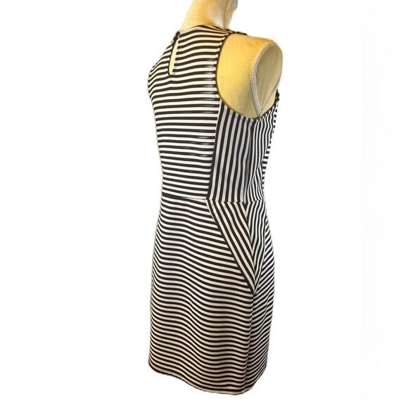 Monteau Navy White‎ Stripe Dress Size L - Picture 3 of 6
